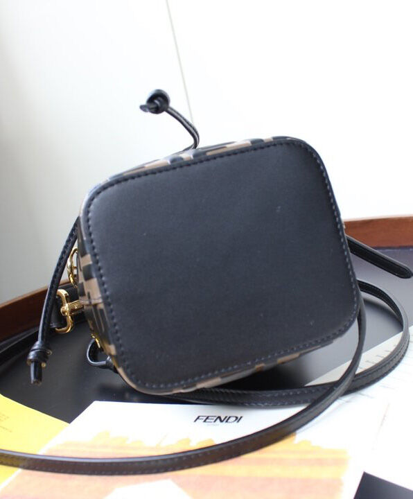 Fendi Mon Tresor Leather Mini Bag 8BS010 Coffee